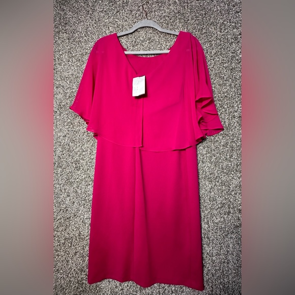 NWT Connected Apparel Caped Midi Dress Size 10P - Picture 7 of 7